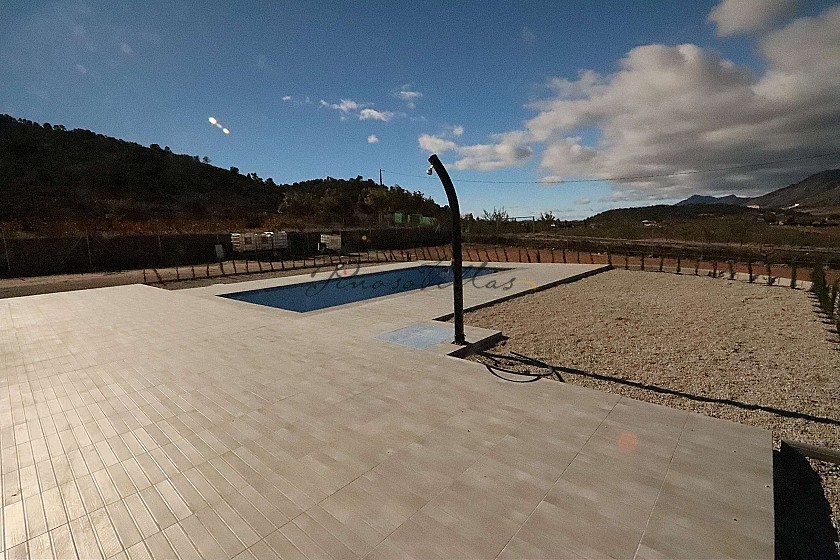 Modern new villa 3 bedroom villa with pool and garage key ready now in Pinoso Villas